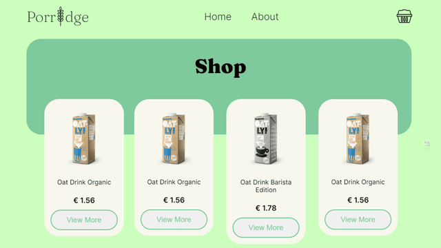 Porridge ecommerce